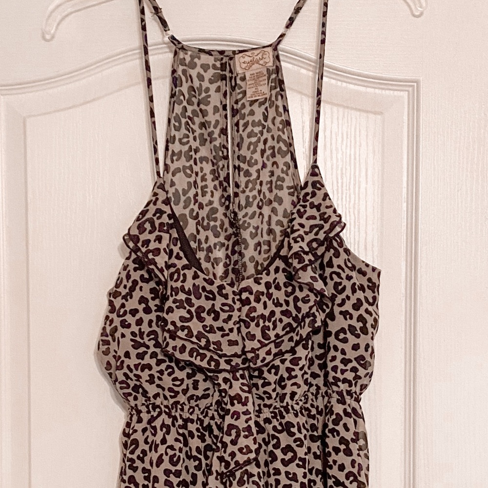 leopard print mini dress